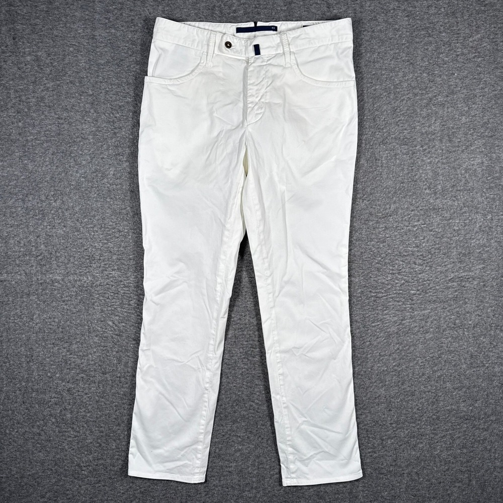 Incotex Chino Pants Men 46(30x29) White Skin Fit Pattern 82 High Comfort Stretch